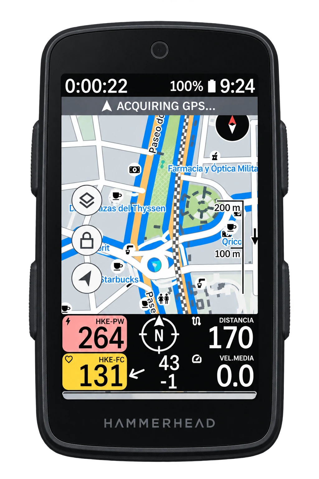 Karoo native Ride map with VinHkE on a Hammerhead Karoo device