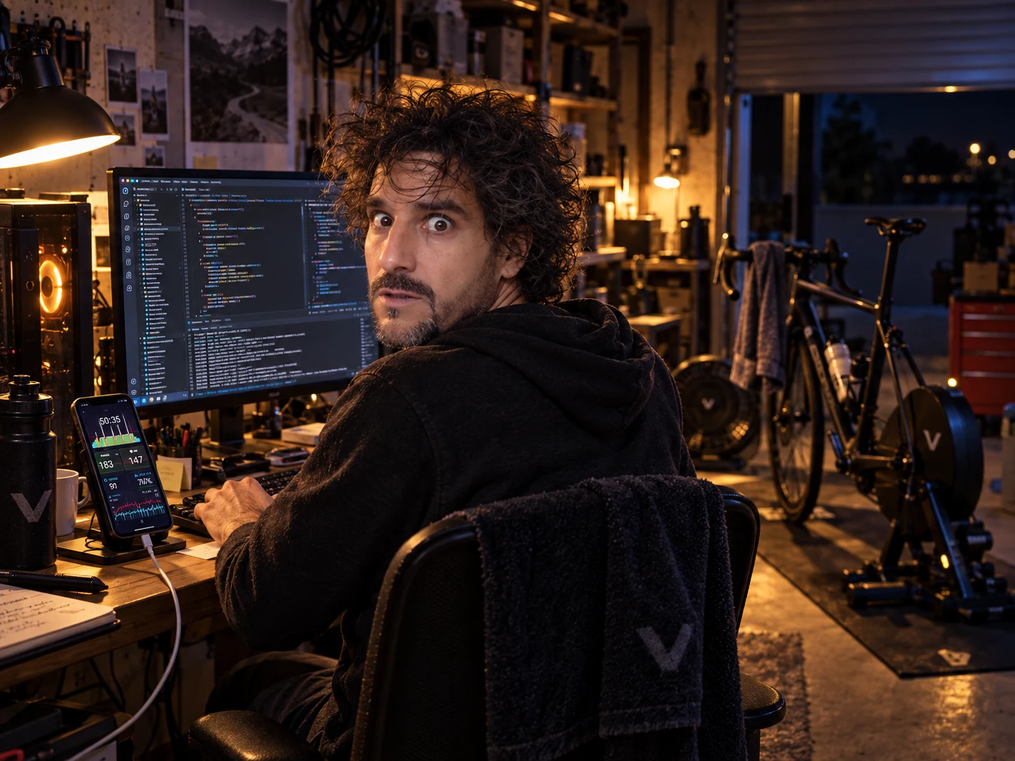 Night workshop in the cave — the quiet side of building Vin.