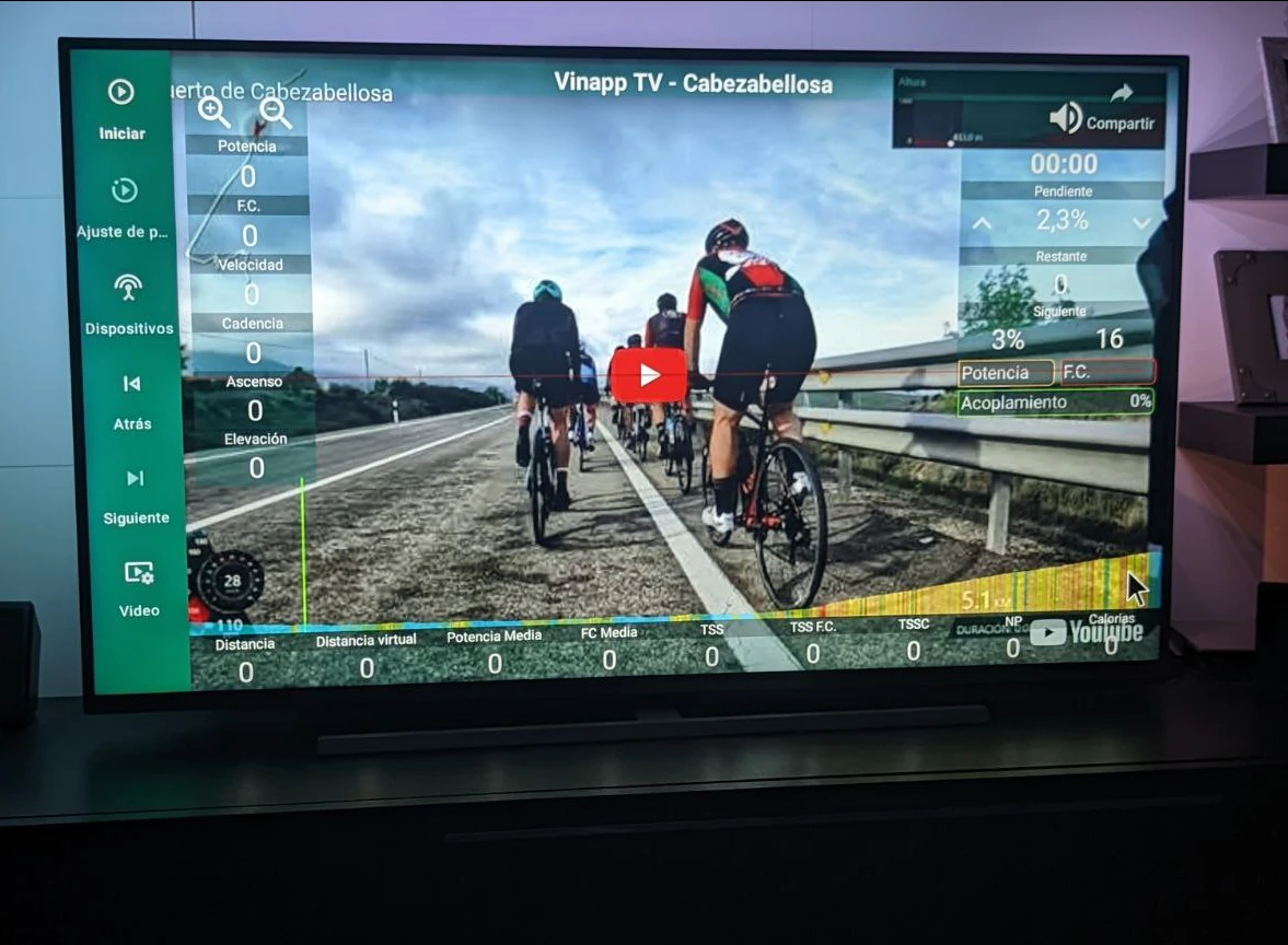 VinApp TV in a rider's home