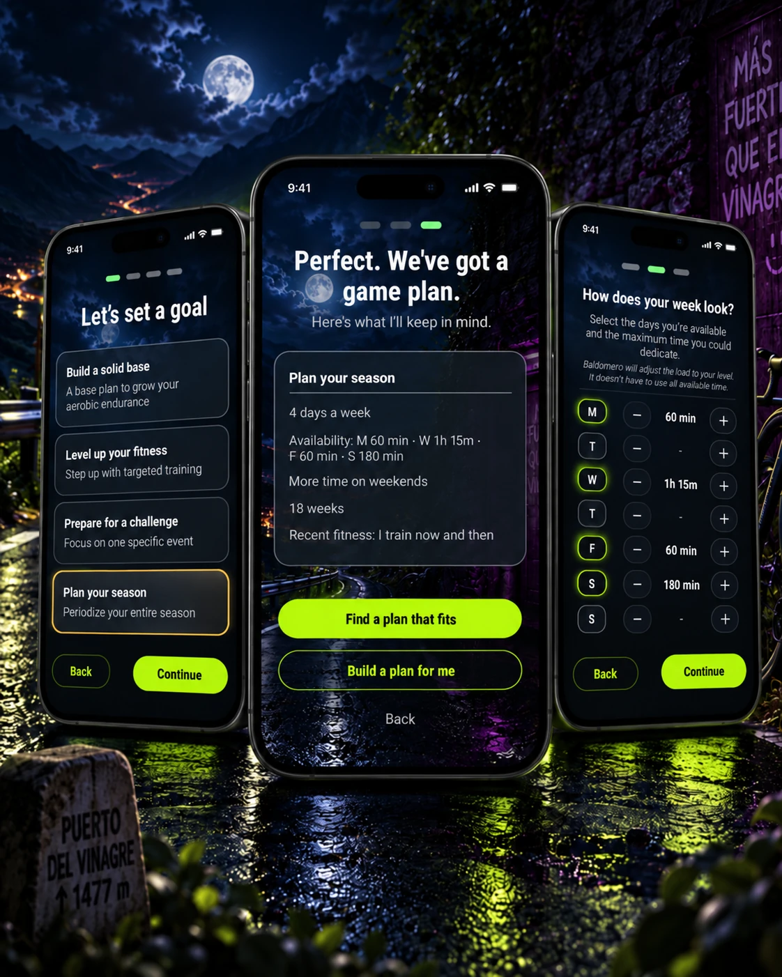 Guided plan creation with Baldomero in VinApp
