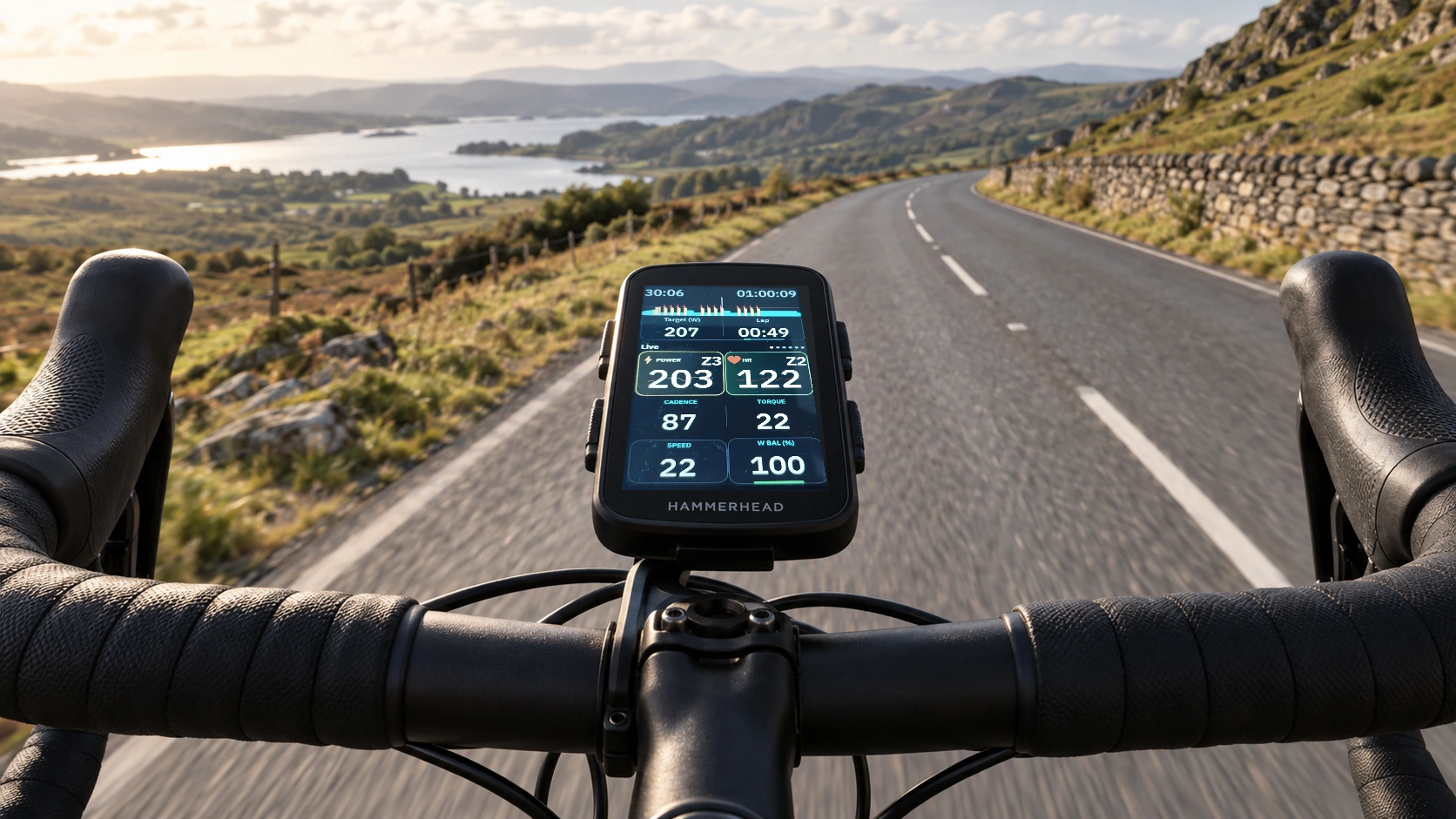 VinApp on Karoo during an outdoor ride